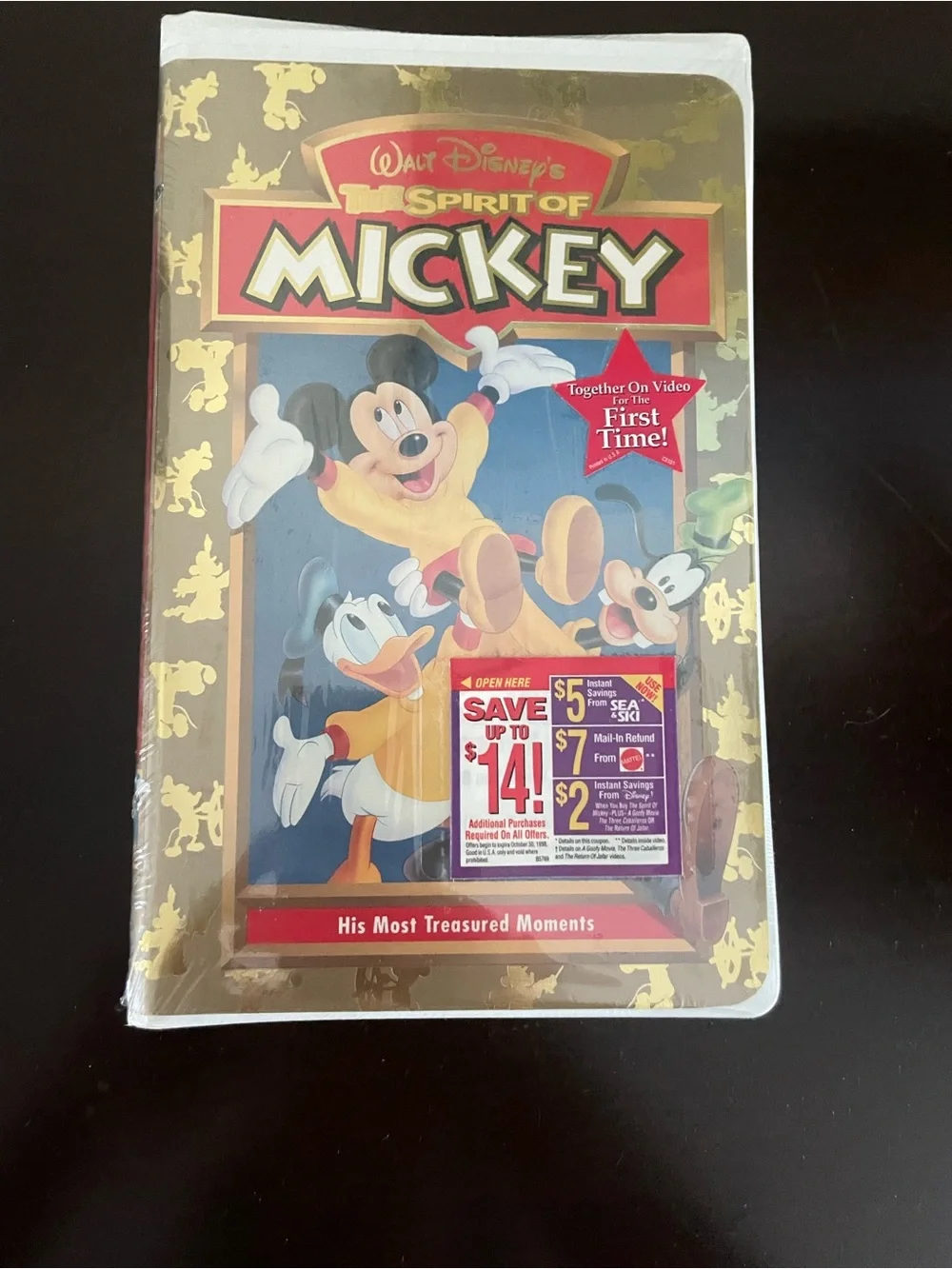 Walt Disney The Spirit of Mickey VHS - Gold & Red Cover